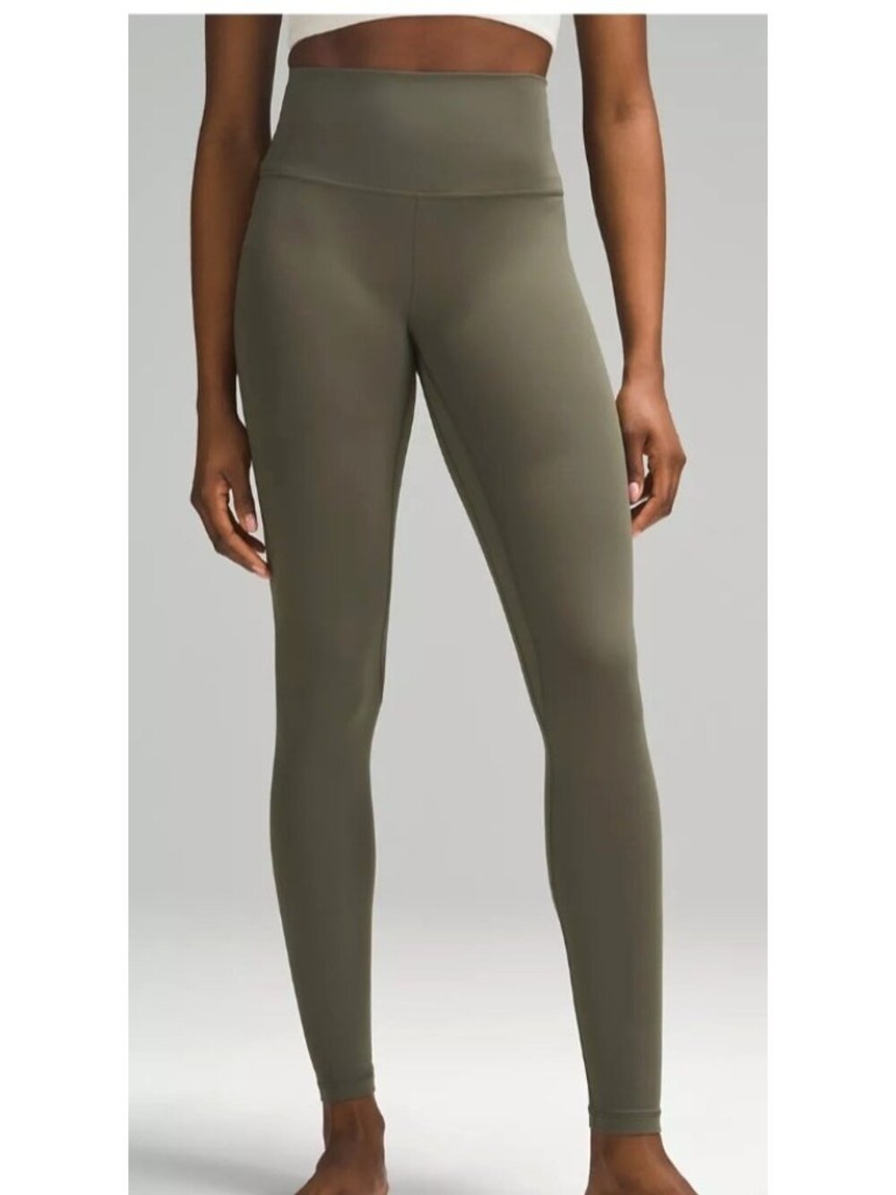 Lululemon Align High-Rise Pant 28" Olive Green Women Size 4 Buttery-Soft Feel St